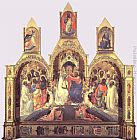 Virgin Canvas Paintings - The Coronation of the Virgin
